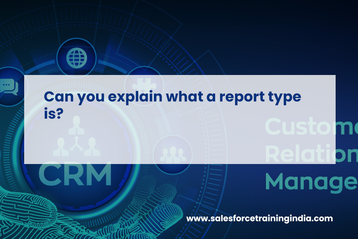 Can you explain what a report type is?