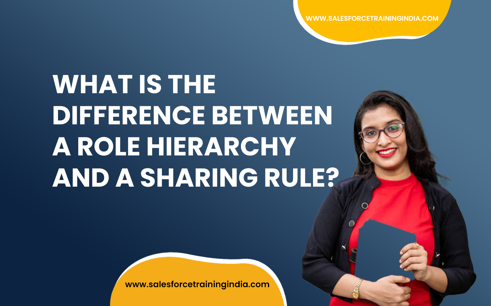 What is the difference between a role hierarchy and a sharing rule?