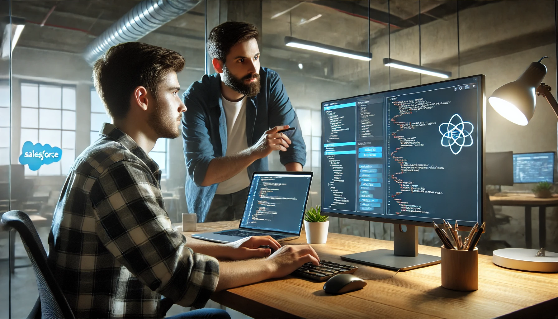 another version with a single developer showcasing Salesforce LWC.